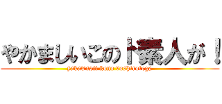 やかましいこのド素人が！ (yakamasii kono doshirotoga)