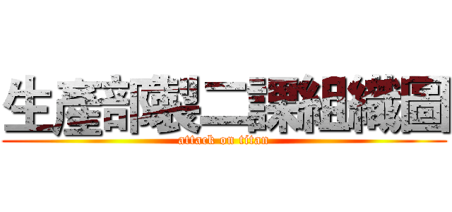 生產部製二課組織圖 (attack on titan)