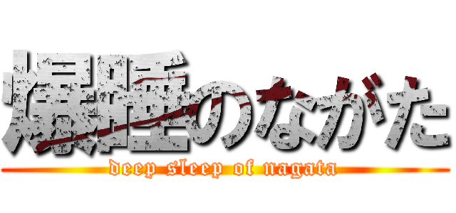 爆睡のながた (deep sleep of nagata)