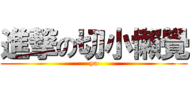 進撃の切小懶覺 (ya)