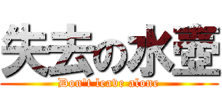 失去の水壺 (Don't leave alone)