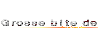 Ｇｒｏｓｓｅ ｂｉｔｅ ｄｅ ｃｈｅｖａｌ (Vraiment grosse !)