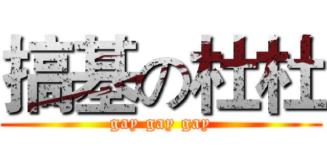 搞基の杜杜 (gay gay gay)