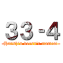 ３３‐４ (Hanshin doesn't matter!)