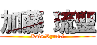 加藤 琉聖 (Kato Ryusei)