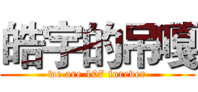 皓宇的吊嘎 (we are 107 forever)