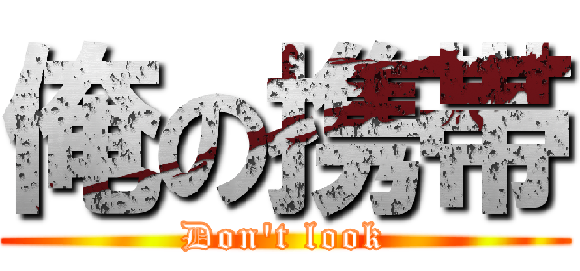 俺の携帯 (Don't look)