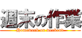 週末の作業 (Homework on weekend)