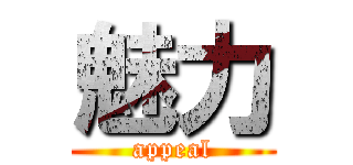 魅力 (appeal)