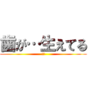 歯が…生えてる (!?)