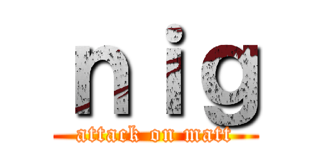 ｎｉｇ (attack on matt)