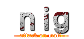 ｎｉｇ (attack on matt)