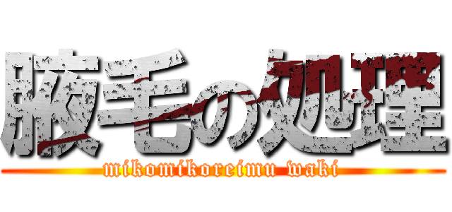 腋毛の処理 (mikomikoreimu waki)
