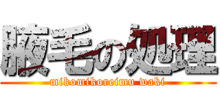 腋毛の処理 (mikomikoreimu waki)
