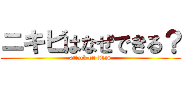 ニキビはなぜできる？ (attack on titan)