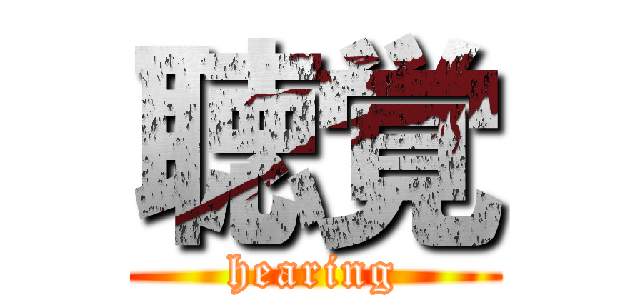 聴覚 (hearing)