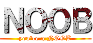 ＮＯＯＢ (you're a NOOB)