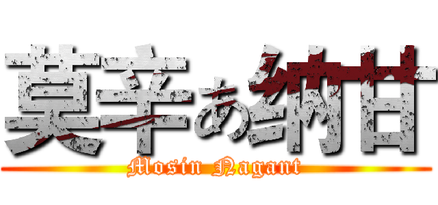 莫辛ぁ纳甘 (Mosin Nagant)