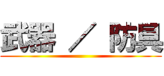 武器 ／ 防具 ()