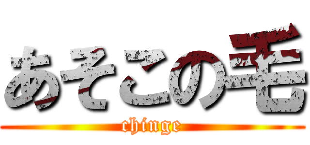 あそこの毛 (chinge)