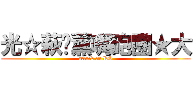 光☆萩咖薰嘴砲團★大 (attack on RO)
