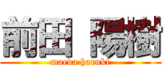 前田 陽樹 (maeda haruki)