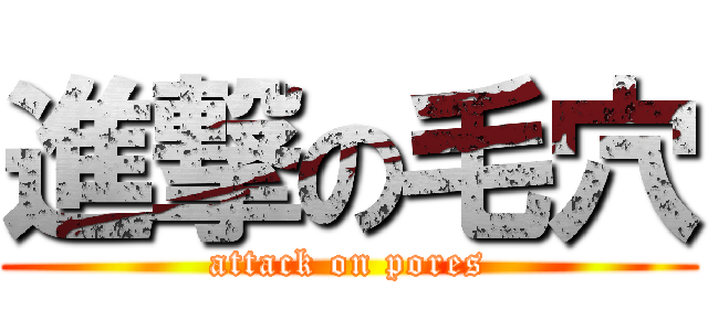 進撃の毛穴 (attack on pores)