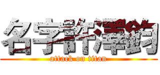 名字許澤鈞 (attack on titan)