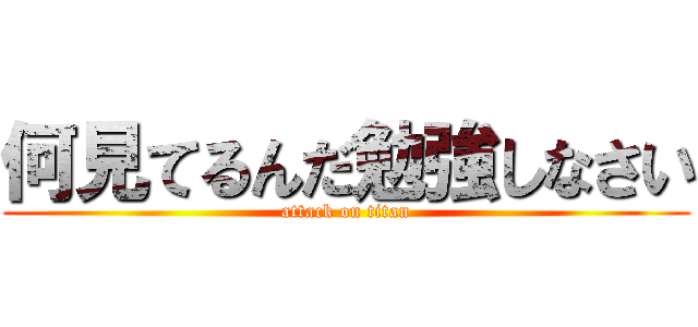 何見てるんだ勉強しなさい (attack on titan)