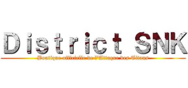 Ｄｉｓｔｒｉｃｔ ＳＮＫ (Boutique officielle de l'Attaque des Titans)