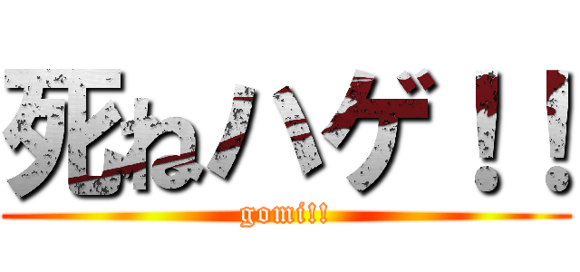 死ねハゲ！！ (gomi!!)