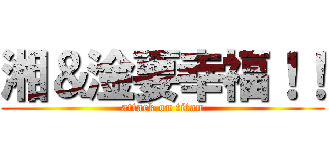 湘＆淦要幸福！！ (attack on titan)