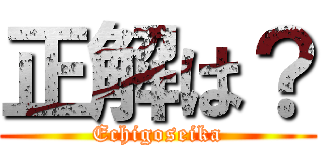 正解は？ (Echigoseika)