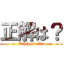 正解は？ (Echigoseika)