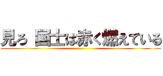 見ろ 国士は赤く燃えている ()