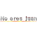 Ｎｏ ｅｒｅｓ ｊｕａｎ ()