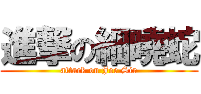 進撃の細曉蛇 (attack on Joe Sir)