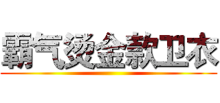 霸气烫金款卫衣 ()