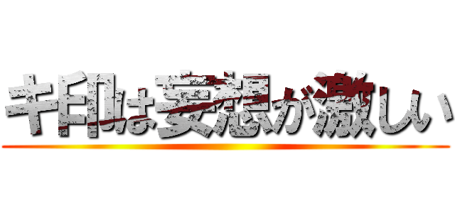 キ印は妄想が激しい ()