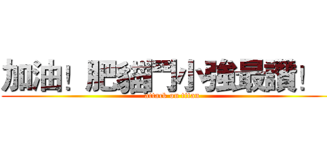 加油！肥貓鬥小強最讚！！ (attack on titan)