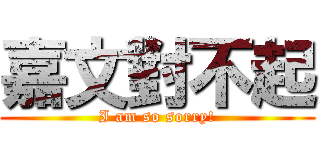 嘉文對不起 (I am so sorry!)