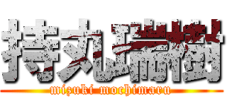 持丸瑞樹 (mizuki mochimaru)