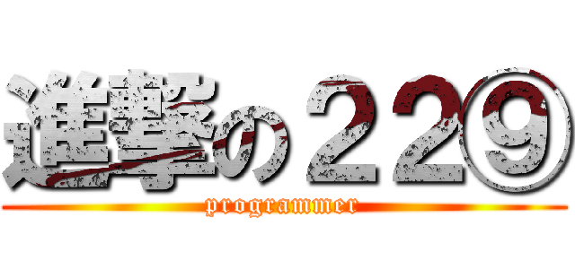 進撃の２２⑨ (programmer)