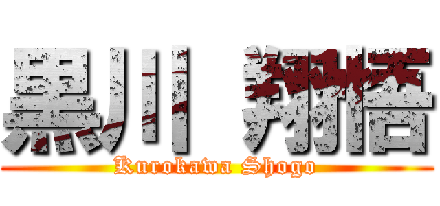 黒川 翔悟 (Kurokawa Shogo)