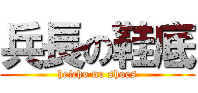 兵長の鞋底 (heicho no shoes)
