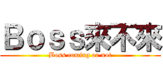 Ｂｏｓｓ來不來 (Boss coming or not)
