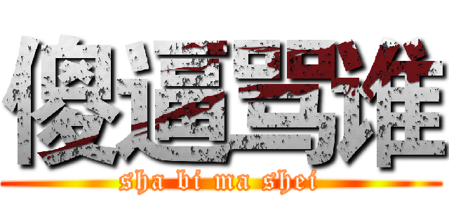 傻逼骂谁 (sha bi ma shei)