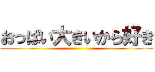 おっぱい大きいから好き ()