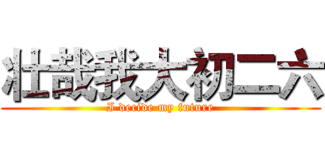 壮哉我大初二六 (I decide my future)