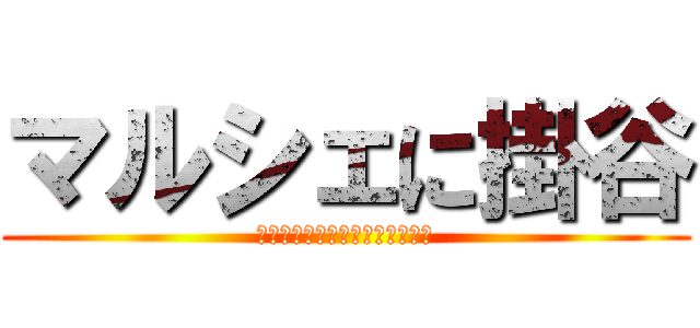 マルシェに掛谷 (掛谷利雄が中央公園にやって来る)